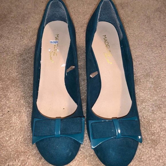 Madeline Stuart Green Suede Wedges - Picture 1 of 5